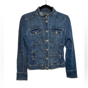 Mexx Vintage Y2K 2000s Embroidered Structured Denim Jacket